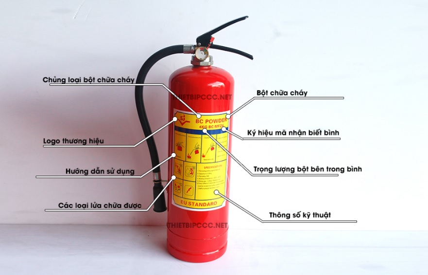 Bình chữa cháy, Bình chữa cháy ABC, Hướng dẫn sử dụng bình chữa cháy ABC, Sử dụng bình chữa cháy, Bình chữa cháy ABC 4kg, Công ty Đức Phước Thịnh